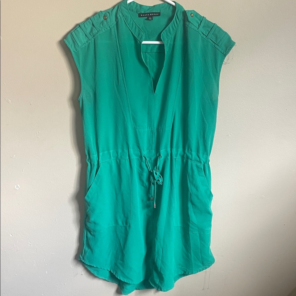 Haute Monde Teal Mini Dress with Drawstring (Bin L) 5/$85